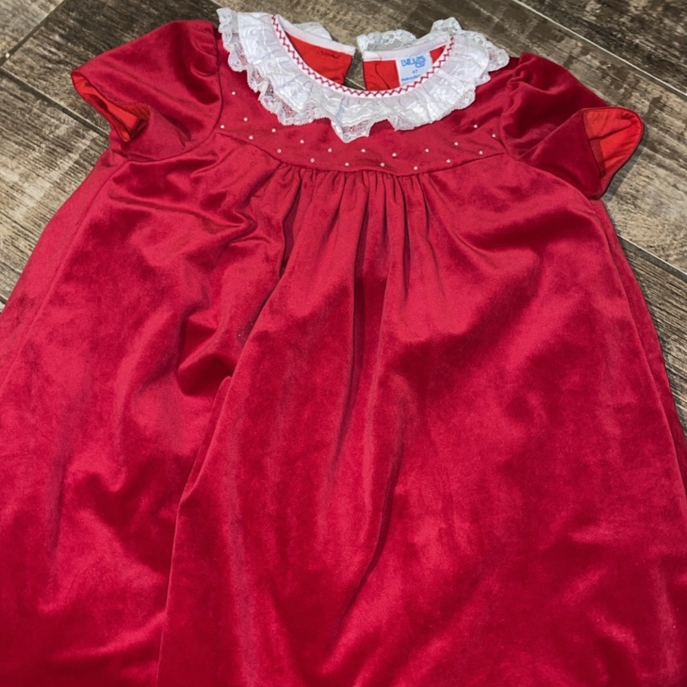 4t Luli and Me Velvet red dress